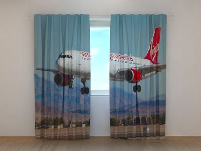 Photocurtain Airplane Virgin America