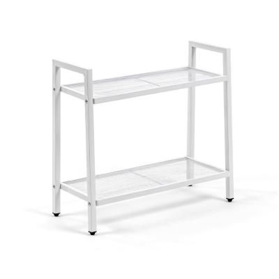 Shelf-rack Sticker wall two-tier metal white 60*26*60cm SW-00002102