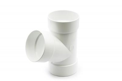 Pipe tee 67° white 100mm RainWay