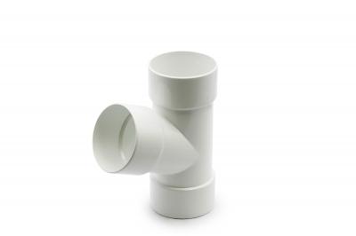 Pipe tee 67° white 75mm RainWay