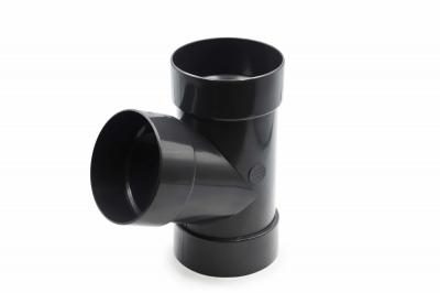 Pipe tee 67° graphite 100mm RainWay