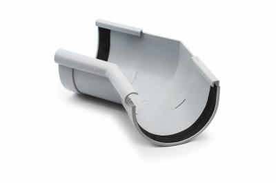 Gutter angle arbitrary internal 110-170° gray 130mm RainWay
