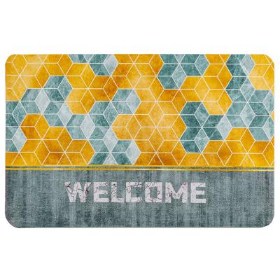 Влагопоглощающий коврик Sticker wall кубы Welcome 38*58CM*3MM (D) SW-00001561