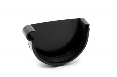 Заглушка желоба левая черная 130мм RainWay