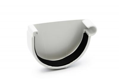 Заглушка желоба правая белая 130мм RainWay