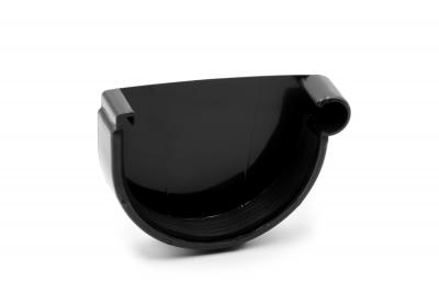 Заглушка желоба правая черная 130мм RainWay1