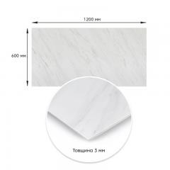 Decorative PVC slab Sticker wall white marble 0.6*1.2mx3mm SW-00002268