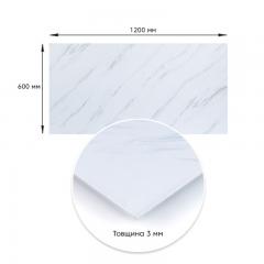 Декоративна плита Sticker wall ПВХ грецький білий мрамор 0,6*1,2мх3мм SW-00002269