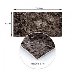 Декоративна плита Sticker wall ПВХ сірий темно-сірий мармур 0,6*1,2мх3мм SW-00002271