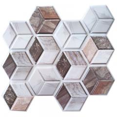 Декоративная ПВХ плитка на самоклейке Sticker wall 3D кубы 280х300х5мм SW-00001135