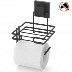 Toilet paper and spare tire holder, matte black Tekno-Tel EF275-K