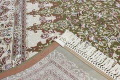 Ворсистий килим Esfahan 4996f green ivory