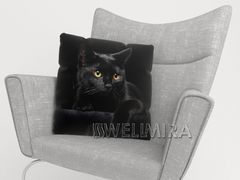 Photo pillow Black cat