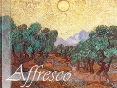 Fresco Affresco Mural Orchard in Blossom Plum Trees