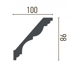 Smooth cornice Gaudi Decor P 202 (2.44m)