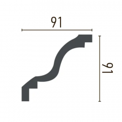 Smooth cornice Gaudi Decor P 2055 (2.44m)