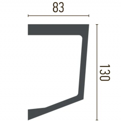 Smooth cornice Gaudi Decor P 885 (2.44m) Flexi