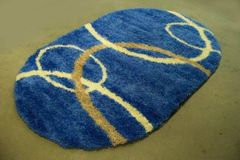 Carpet Gold Shaggy 8018 blue