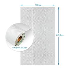 Интерьерные самоклеящиеся панели под кожу в рулоне Sticker wall 700х2750х4,5мм Белый SW-00003331