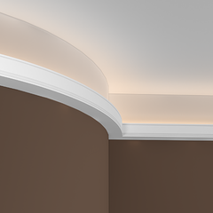 Smooth cornice Европласт Cornice for lighting Europlast 1.50.213 (flexible)