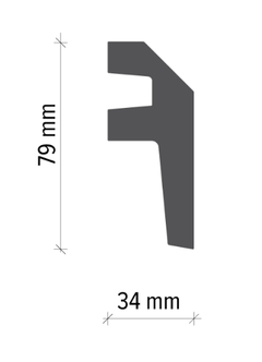 Illuminated cornice Tesori KF 718 (2.44m)
