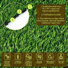 Композитна плитка WPC Sticker wall 30х30х3,8см Трава SW-00003287