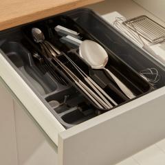 Cutlery tray Dunya Plastik Double Black-gray 31x39 cm 40420300