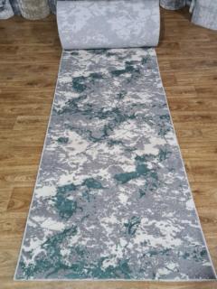 Runner Luxury 05917 turquoise grey dor