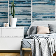 Молдинг Sticker wall 4950х20х7 мм Белый с серебром SW-00002679