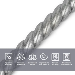 Молдинг Sticker wall 5000х10х7мм Серебряный SW-00002681