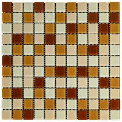 Decorative glass mosaic Sticker wall brown 298х298х4,5мм SW-00002363