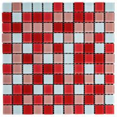 Decorative glass mosaic Sticker wall red 298х298х4,5мм SW-00002367