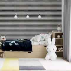 Панель-рейка Sticker wall SILVER+BLACK 665*665*5мм (D) SW-00002532