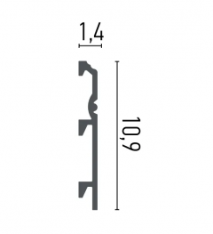 Плинтус из полиуретана Grand Decor HCR 512 (2.44м) Flex