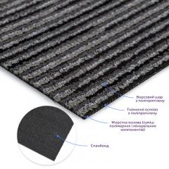 Плитка под ковролин Sticker wall без клеевого слоя 500х500х4мм Черно-серый SW-00002713