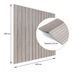 Покрытие виниловое самоклеющееся 3D рейки Sticker wall 600х600х2,8мм SW-00003244