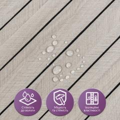 Покрытие виниловое самоклеющееся 3D рейки Sticker wall 600х600х2,8мм SW-00003244