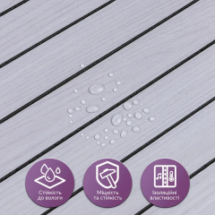 Покриття вінілове самоклеюче 3D рейки в рулоні Sticker wall Білий Графіт 600х2900х3мм (D) SW-00002900