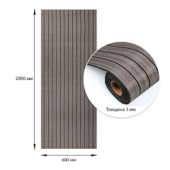 Покриття вінілове самоклеюче 3D рейки в рулоні Sticker wall Металевий попіл 600х2900х3мм SW-00002903