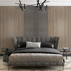 Покриття вінілове самоклеюче 3D рейки в рулоні Sticker wall Металевий попіл 600х2900х3мм SW-00002903