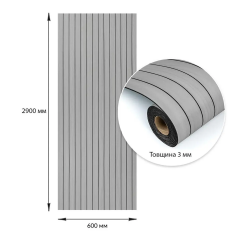 Покриття вінілове самоклеюче 3D рейки в рулоні Sticker wall Скандинавський Білий Шпон 600х2900х3мм SW-00002904