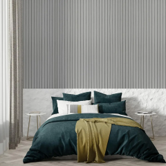 Покриття вінілове самоклеюче 3D рейки в рулоні Sticker wall Скандинавський Білий Шпон 600х2900х3мм SW-00002904