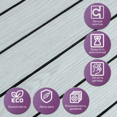 Покриття вінілове самоклеюче 3D рейки в рулоні Sticker wall Скандинавський Дуб 600х2900х3мм (D) SW-00002905