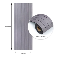 Self-adhesive vinyl flooring 3D slats in a roll Sticker wall Teak Gray 600х2900х3mm (D) SW-00002907