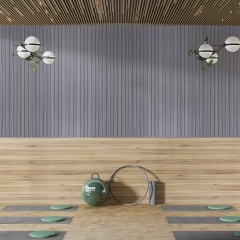 Self-adhesive vinyl flooring 3D slats in a roll Sticker wall Teak Gray 600х2900х3mm (D) SW-00002907