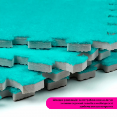 Пол-пазл плюшевый Sticker wall Мятный 30*30cm*1cm SW-00002088