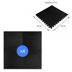 Підлога пазл Sticker wall модульне покриття для підлоги чорний МР 15 SW-00001169
