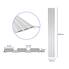 Рейка декоративная WPC стеновая Sticker wall 200х11х2900мм SW-00003011