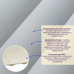 Рейка декоративная WPC стеновая Sticker wall 205х14х2900мм SW-00003015