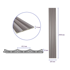 Рейка декоративная WPC стеновая Sticker wall 205х14х2900мм SW-00003017
